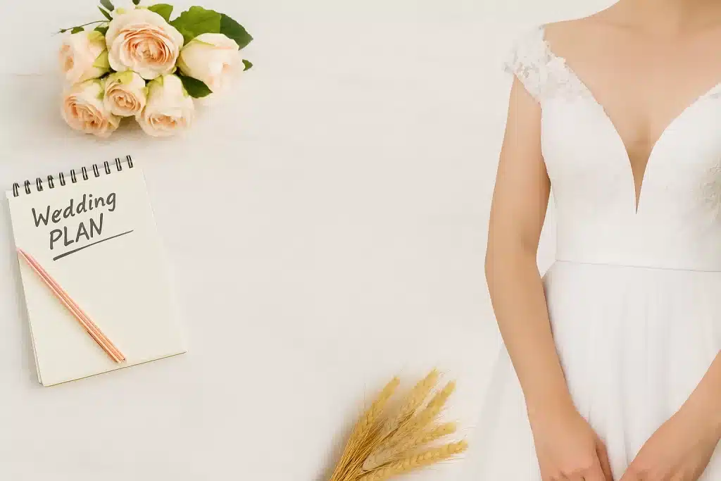 Rochie de mireasă albă elegantă în lumina naturală, fotografie estivală