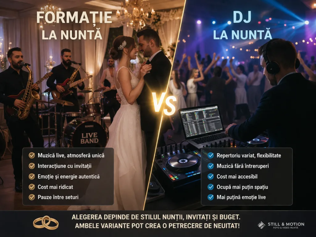 DJ sau formație la nuntă