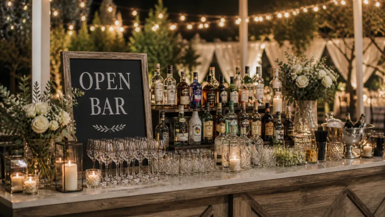 open bar la nuntă